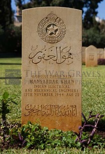 BEIRUT WAR CEMETERY - MANSABDAR KHAN, 